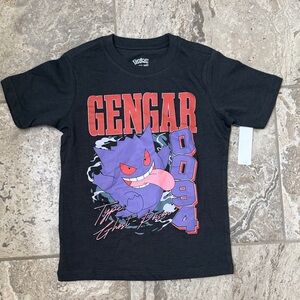 NWT Size XS (4-5) Pokémon Gengar Black Graphic Tee